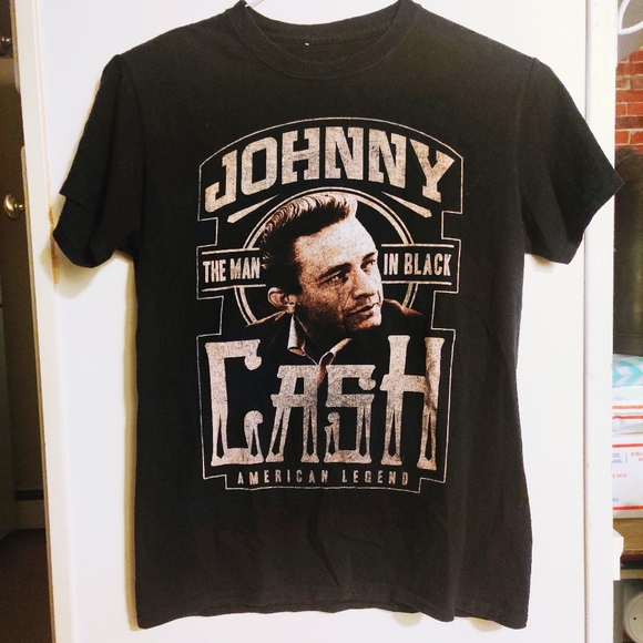 Tops - JOHNNY CASH Man in Black American Legend Shirt